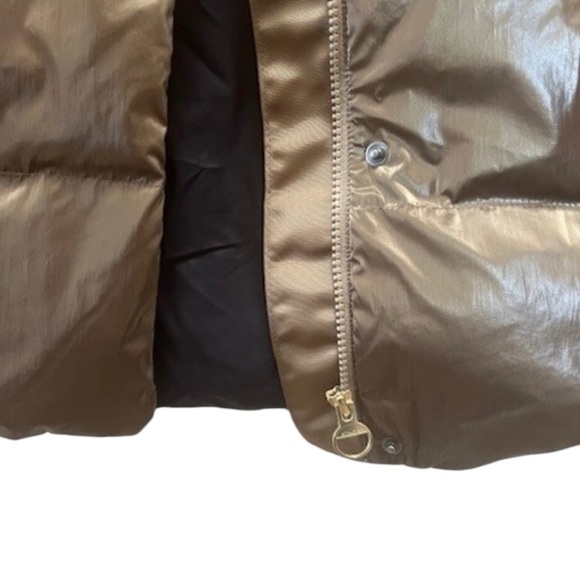 ATHLETA Downtown Metallic Bronze Down Puffer Vest Size XXS — BRONZE BEAUTY!!! - Picture 4 of 6